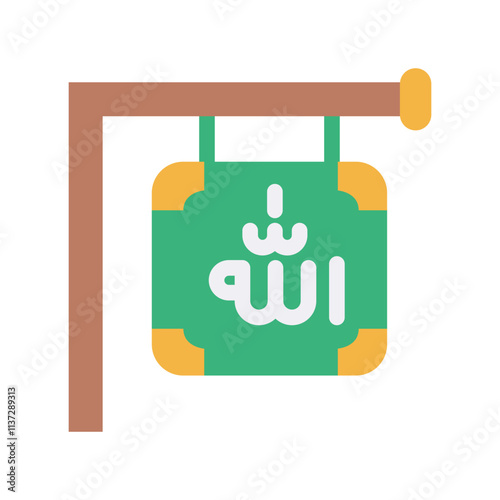 allah label flat style