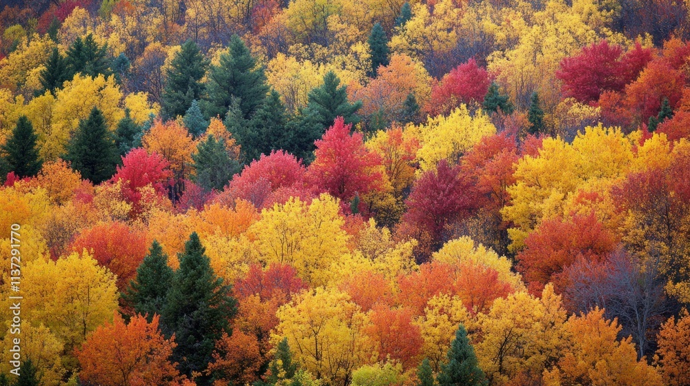 A vibrant autumn landscape showcasing colorful foliage in various shades of red, orange, and yellow. A vibrant autumn landscape showcasing colorful foliage in various shades of red, orange, and yellow.