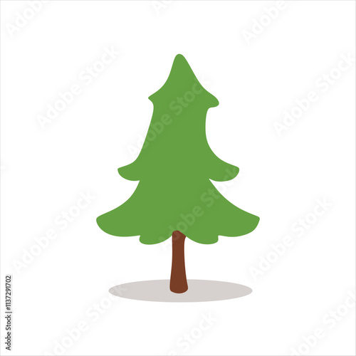Illustration of a pine tree typical of beautiful Christmas decorations