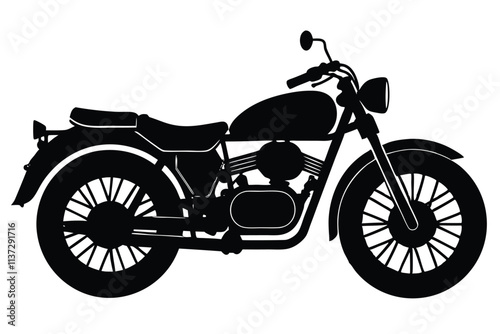 Vector illustration of motorcycle isolated on white background. EPS File