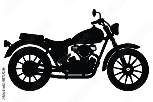 Vector illustration of motorcycle isolated on white background. EPS File