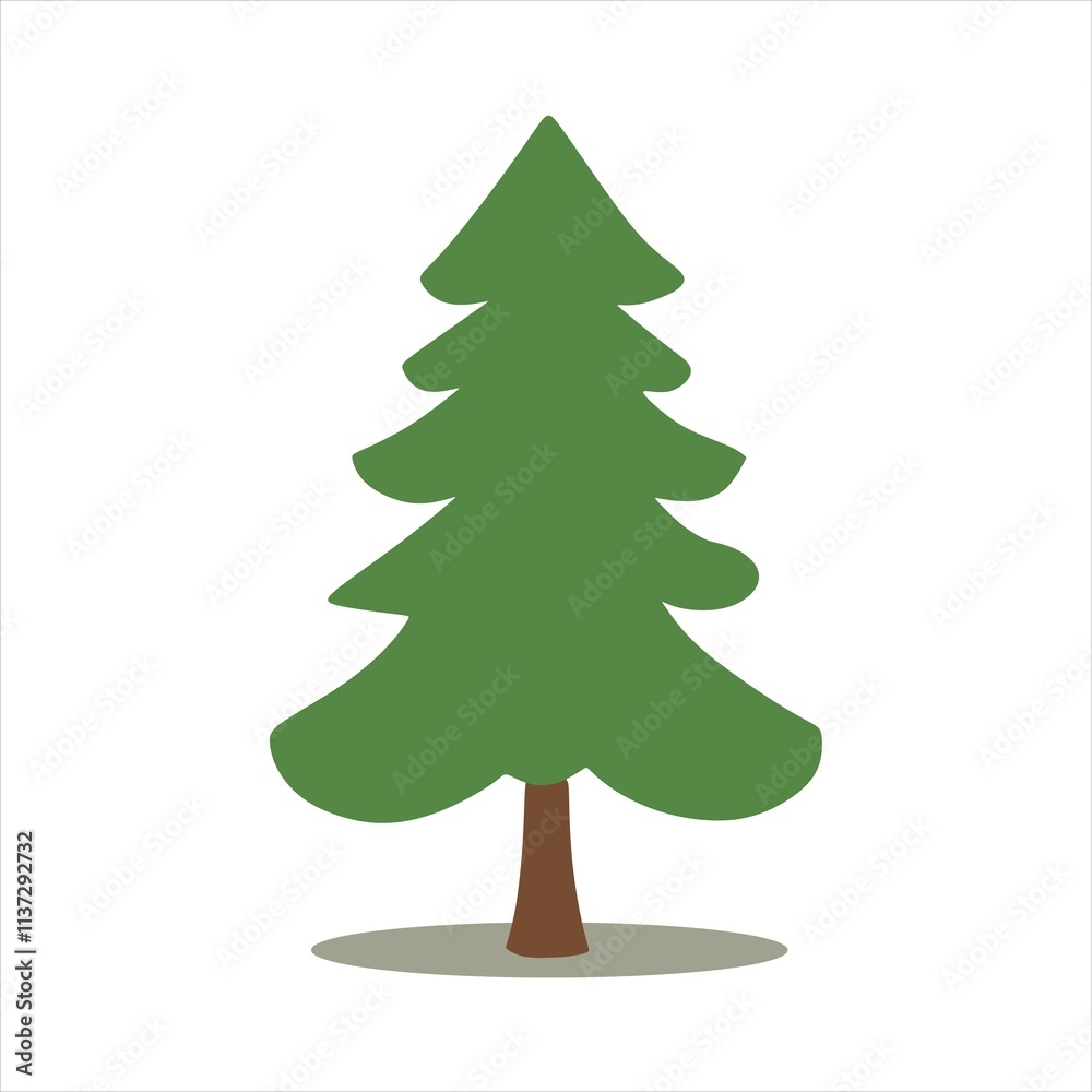 Fototapeta premium Illustration of a pine tree typical of beautiful Christmas decorations