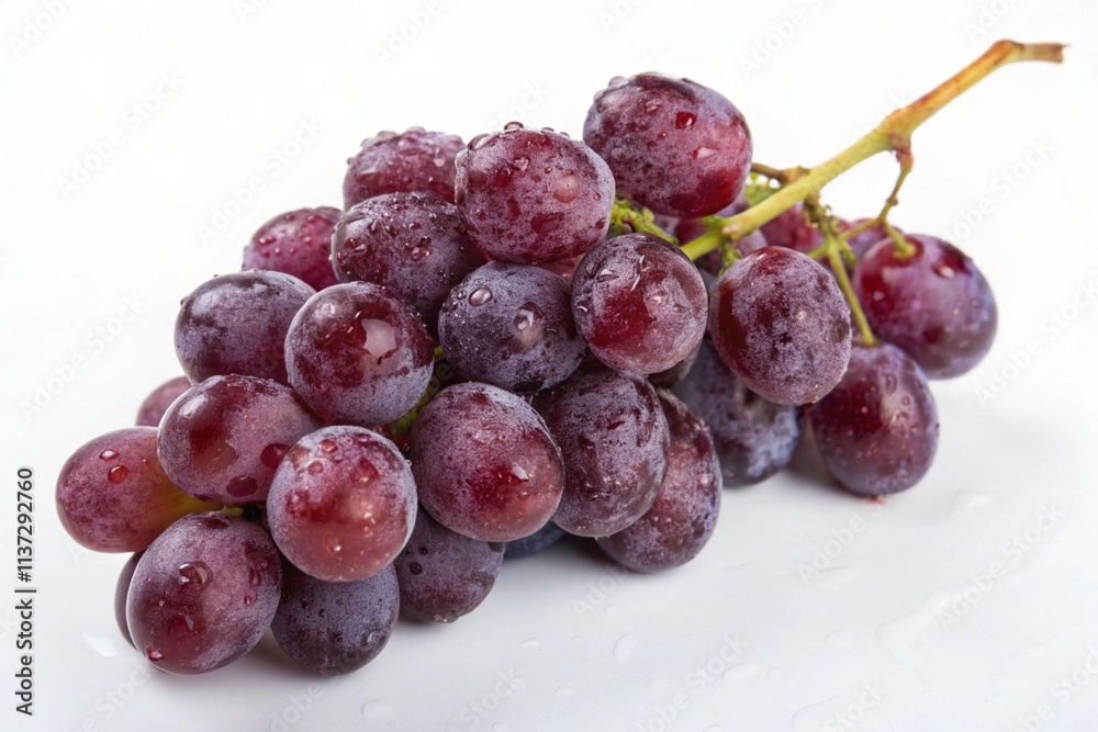 Grape close-up, isolated on a white background Grape close-up, isolated on a white background