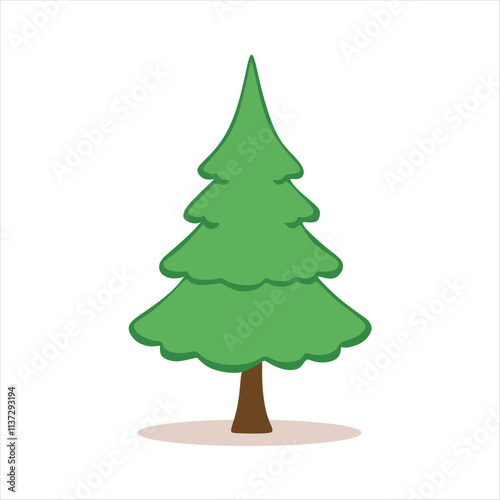 Illustration of a pine tree typical of beautiful Christmas decorations