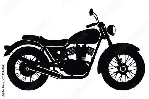 Vector illustration of motorcycle isolated on white background. EPS File