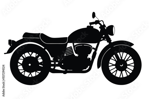 Vector illustration of motorcycle isolated on white background. EPS File