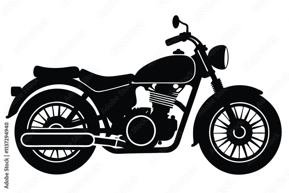 Vector illustration of motorcycle isolated on white background. EPS File