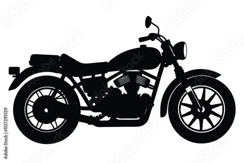 Vector illustration of motorcycle isolated on white background. EPS File