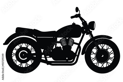 Vector illustration of motorcycle isolated on white background. EPS File