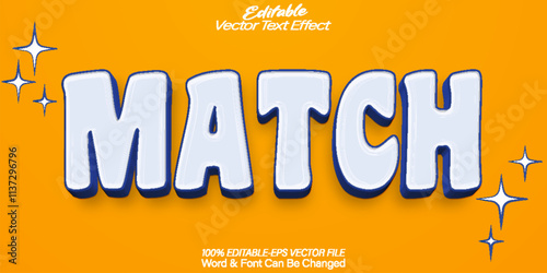 Match  Vector Text Effect Editable Alphabet Sport Football Game Soccer Score  Goal