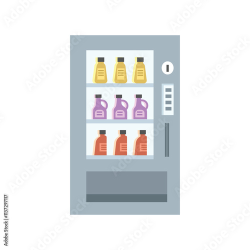 Vending machine. Bottle of water. Sell product in vending machine. a vending machine with bottles of juice.