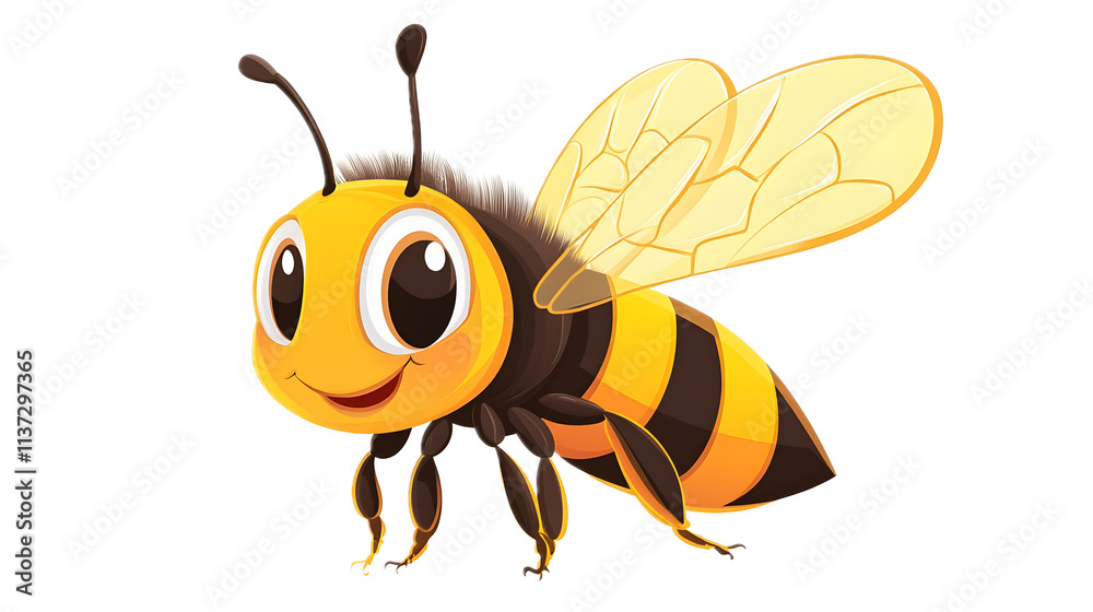 Bee cartoon insect on a white background. isolated background. Bee cartoon insect on a white background. isolated background.
