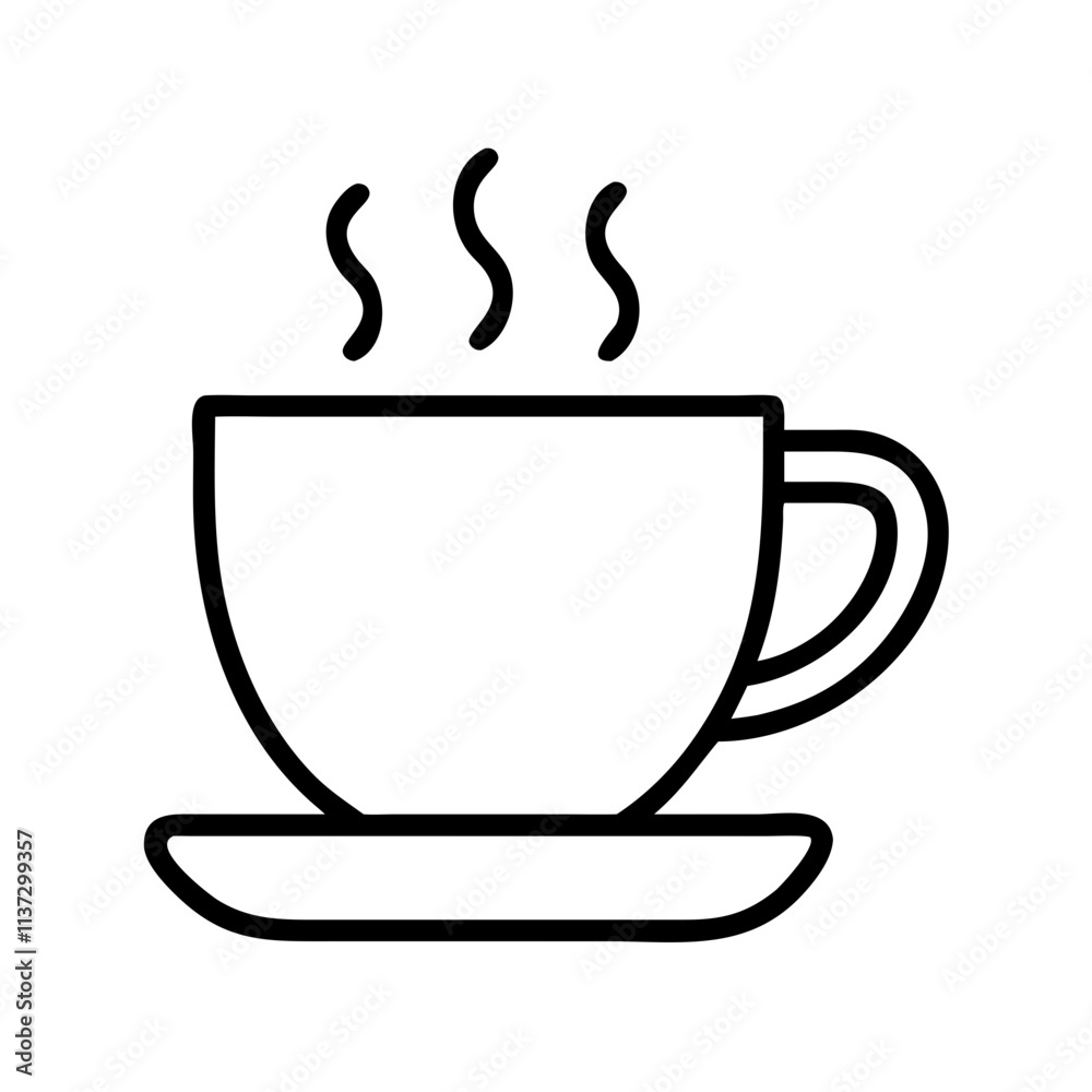 cup of tea or coffee icon, grandparents day line art, grandparents icon - simple black line art icon of cup of tea or coffee, for grandparents day celebrations. grandparents vector art. cup of tea or coffee icon, grandparents day line art, grandparents icon - simple black line art icon of cup of tea or coffee, for grandparents day celebrations. grandparents vector art.