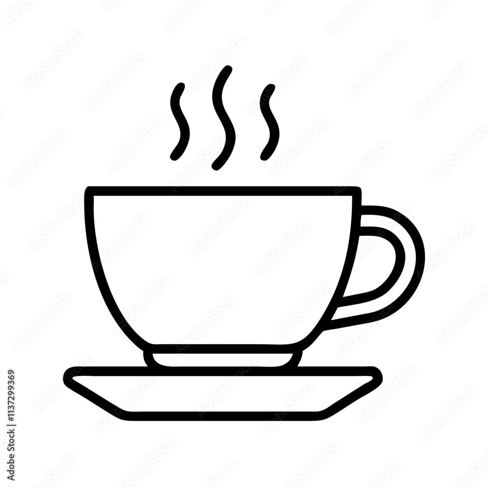 cup of tea or coffee icon, grandparents day line art, grandparents icon - simple black line art icon of cup of tea or coffee, for grandparents day celebrations. grandparents vector art. cup of tea or coffee icon, grandparents day line art, grandparents icon - simple black line art icon of cup of tea or coffee, for grandparents day celebrations. grandparents vector art.