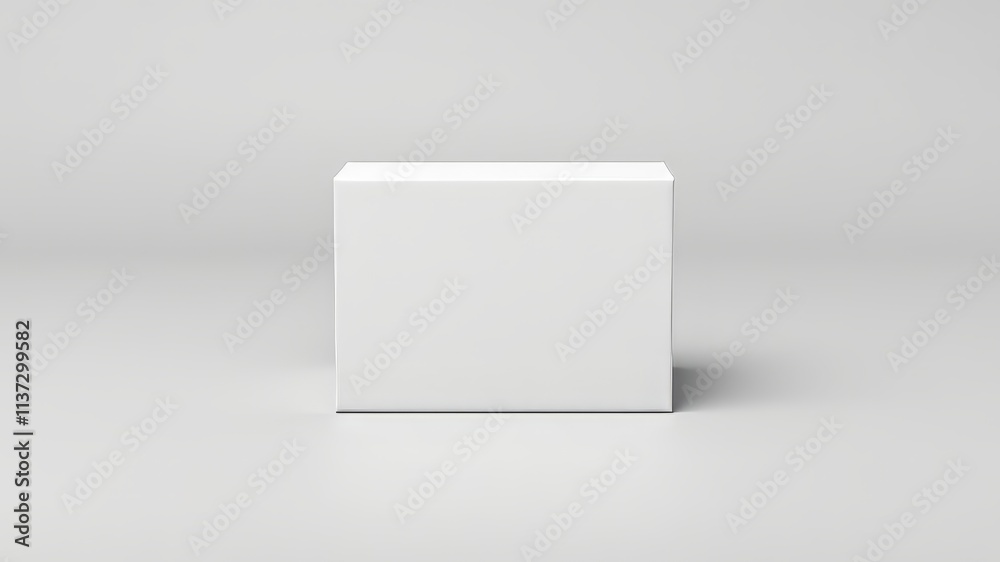 Cardboard Box Mockup, Triangle Design, White Box, Grey Background, High-Quality Photo Cardboard Box Mockup, Triangle Design, White Box, Grey Background, High-Quality Photo