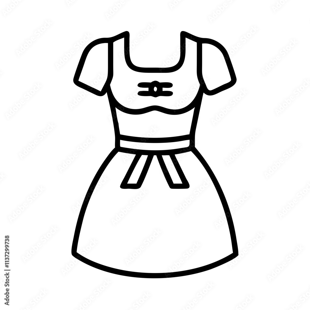 dirndl dress icon, oktoberfest line art, oktoberfest icon simple black line art icon of dirndl dress, for oktoberfest celebrations oktoberfest vector art dirndl dress icon, oktoberfest line art, oktoberfest icon simple black line art icon of dirndl dress, for oktoberfest celebrations oktoberfest vector art