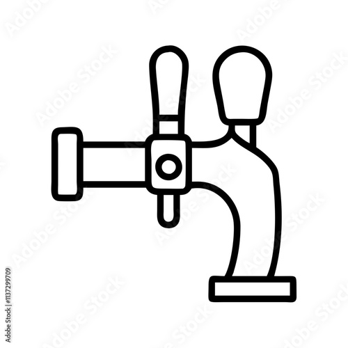 beer tap icon, oktoberfest line art, oktoberfest icon simple black line art icon of beer tap, for oktoberfest celebrations oktoberfest vector art 