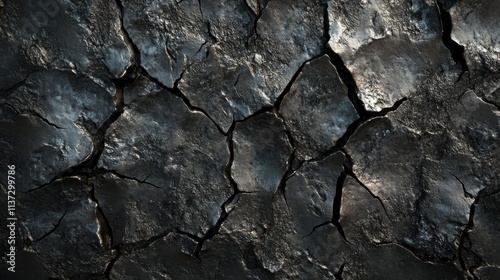 Cracked Earth Shows Drought and Dry Soil with Climate Change Theme