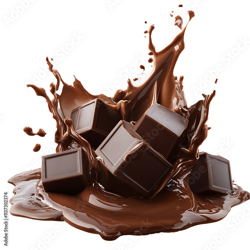 Canvastavla chocolate and splash