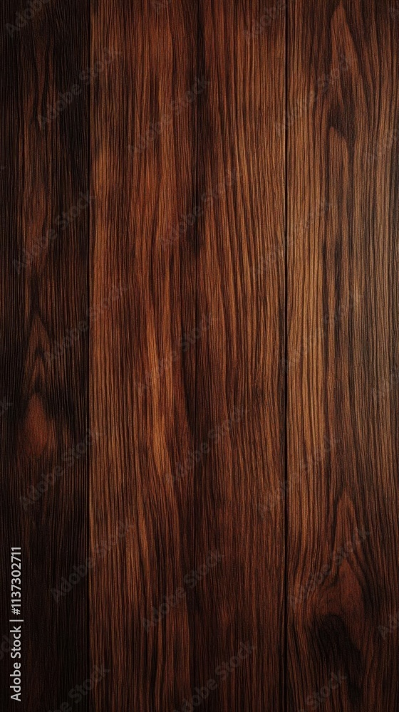Dark Wood Grain Texture Shows Rich Brown Tones with Rustic Background Theme