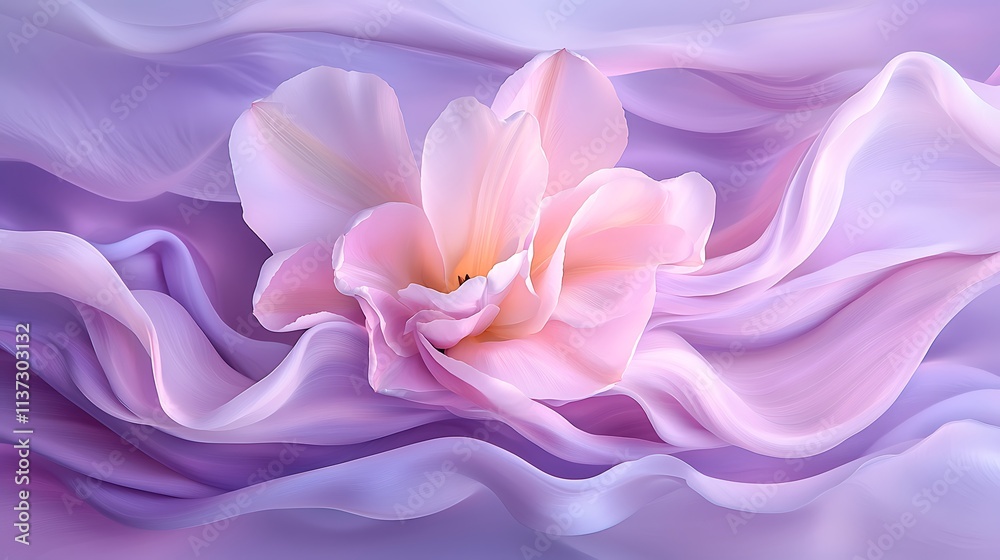 Fototapeta premium Elegant pink bloom nature scene floral photography soft background close-up serenity in color