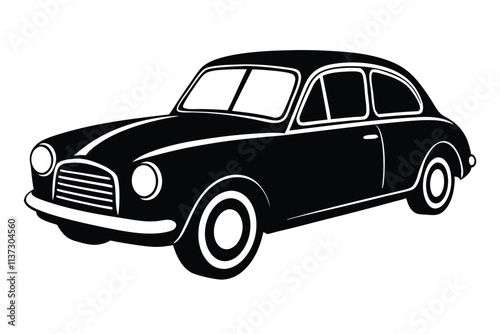 hotrod classic car vector graphic. american vintage hot rods car silhouette vector. EPS File