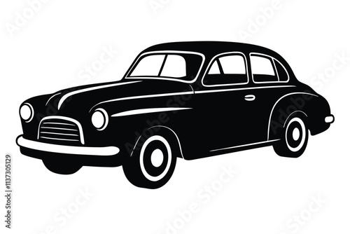 hotrod classic car vector graphic. american vintage hot rods car silhouette vector. EPS File