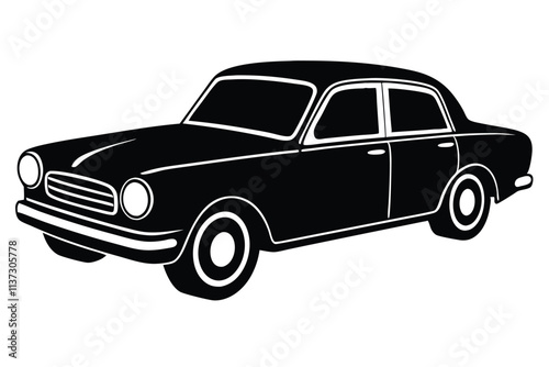 hotrod classic car vector graphic. american vintage hot rods car silhouette vector. EPS File