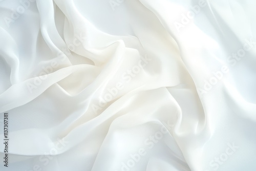 Wallpaper Mural Smooth White Fabric with Gentle Waves and Subtle Texture Torontodigital.ca