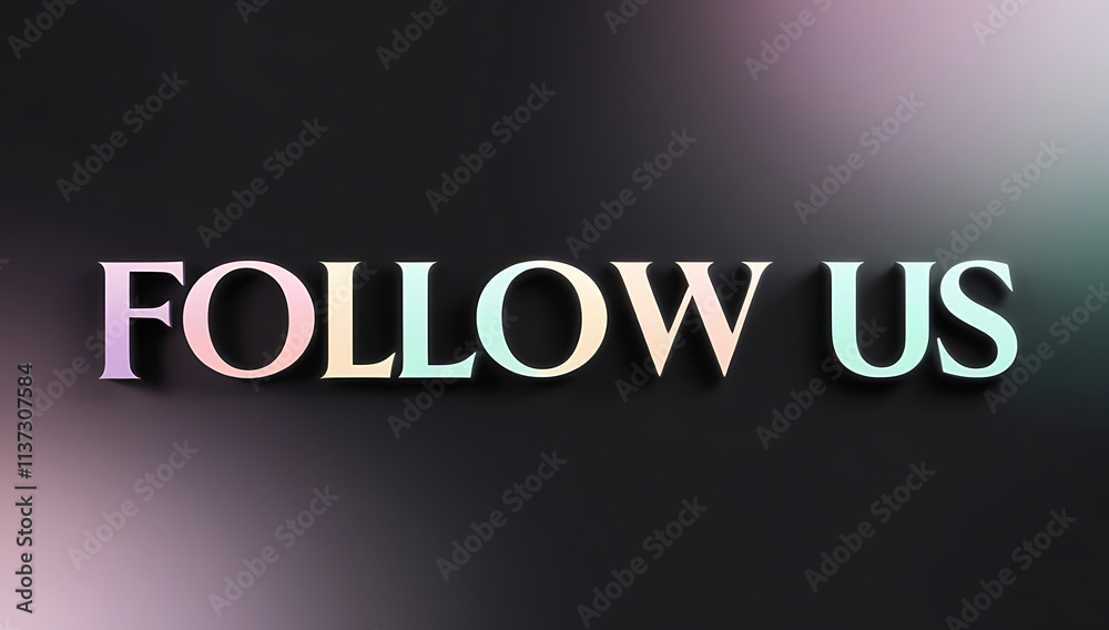 “Gradient Typography – Follow Us” – Stylish gradient typography spelling “Gradient Typography – Follow Us” – Stylish gradient typography spelling