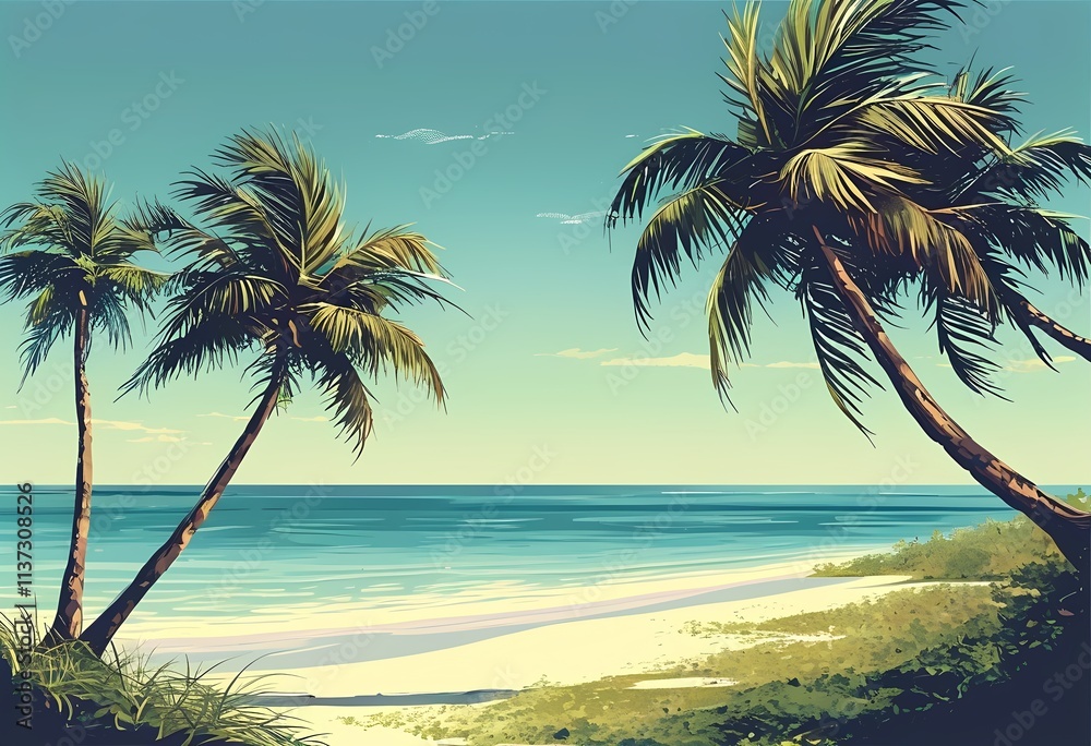 Fototapeta premium palm trees
