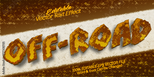 Off Road Vector Text Effect Editable Alphabet Adventure Experience Dirt Rally photo