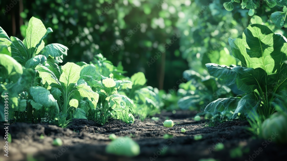 Green Vegetables Growing In Farm Green Vegetables Growing In Farm