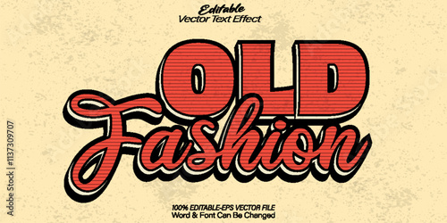 Old Fashion Vector Text Effect Editable Alphabet Retro Aged Ancient Nostalgia