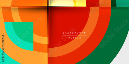 Target circle geometric abstract shapes. Vector Illustration For Wallpaper, Banner, Background, Card, Book Illustration, landing page