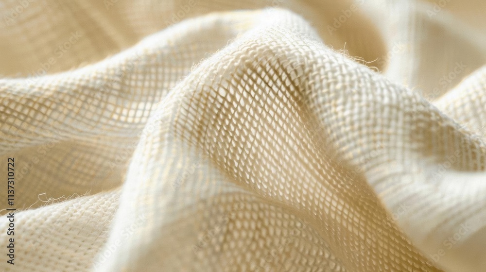 Close-up of textured fabric showcasing soft, woven patterns.