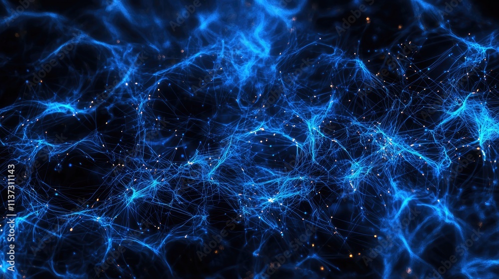 Glowing blue lines weave across a dark background, creating an intricate network of circuits and data connections that reflect the essence of modern technology and innova Glowing blue lines weave across a dark background, creating an intricate network of circuits and data connections that reflect the essence of modern technology and innova