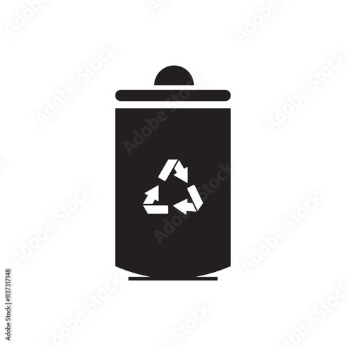 recycle bin icon. Trendy modern flat linear vector recycle bin icon on white background from thin line Ecology collection, outline vector illustration