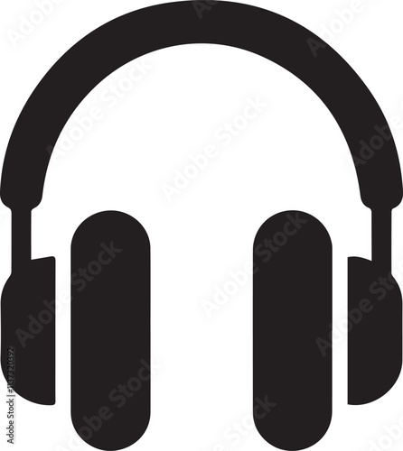 Headphone Silhouette icon vector illustration