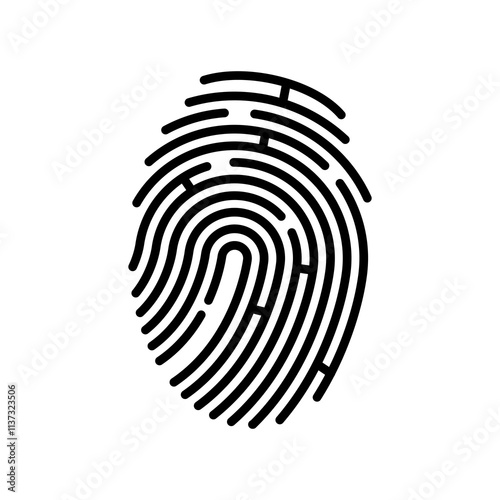 Fingerprint sign icon. digital security fingerprint