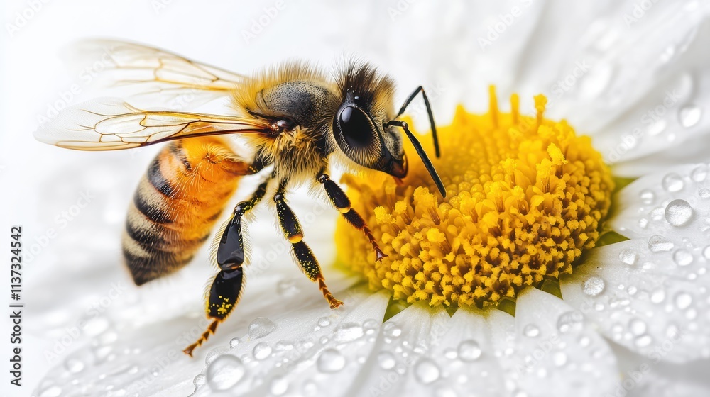 one white chamomile on white background, and a little bee sits on the white petals. cinematic, beautiful lighting, 12K image. ultra realistic. one white chamomile on white background, and a little bee sits on the white petals. cinematic, beautiful lighting, 12K image. ultra realistic.