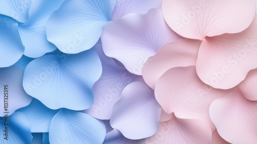 A close up of a flower with blue and pink petals