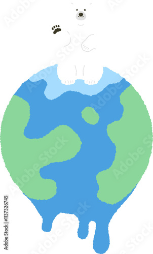 Adobe Iglobal warming climate change warning awareness melting planet globe