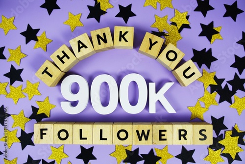 Thank You 900000, 900K Followers congratulation and celebration social media subscribers and followers photo