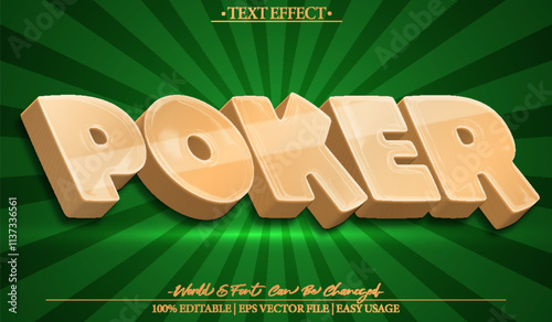 Poker Vector Text Effect Editable Alphabet Card Game