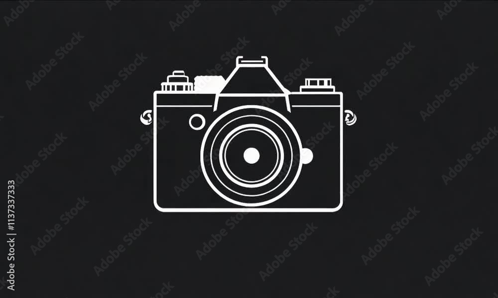 vintage photo camera animation