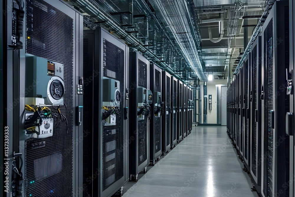 Photo: Rows of Servers in a Modern Data Center Photo: Rows of Servers in a Modern Data Center