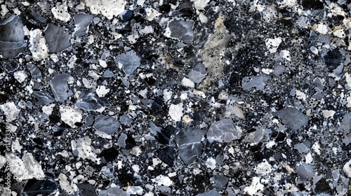 Wallpaper Mural Close-up view of a dark, textured stone surface with mineral patterns. Torontodigital.ca