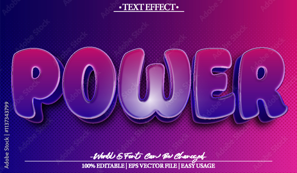 Power Vector Text Effect Editable Alphabet Retro Funny Super Purple Blue Power Vector Text Effect Editable Alphabet Retro Funny Super Purple Blue