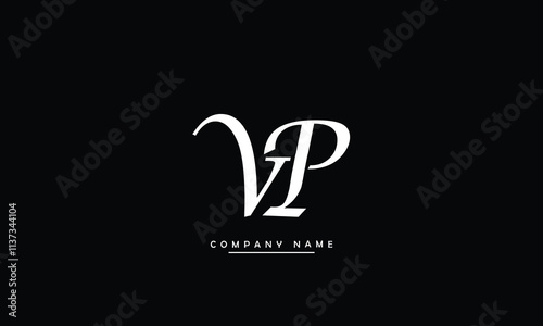 VP, PV, V, P Abstract Letters Logo Monogram